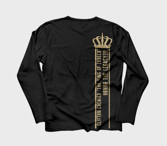 Clifton Chenier Centennial - Long Sleeve Black Shirt