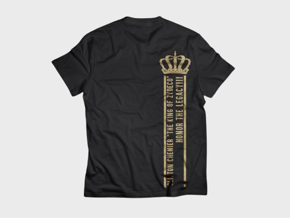 Clifton Chenier Centennial - Black Short Sleeve Shirt
