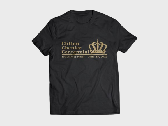 Clifton Chenier Centennial - Black Short Sleeve Shirt