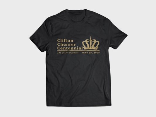Clifton Chenier Centennial - Black Short Sleeve Shirt