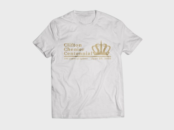 Clifton Chenier Centennial - White Short Sleeve Shirt
