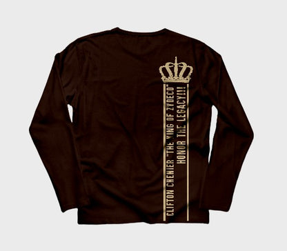 Clifton Chenier Centennial - Long Sleeve Chocolate Shirt